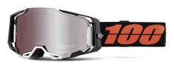 100% Armega Goggles - HiPER Mirrored Lens -Klim 100 armega goggles blacktail hi per silver mirror