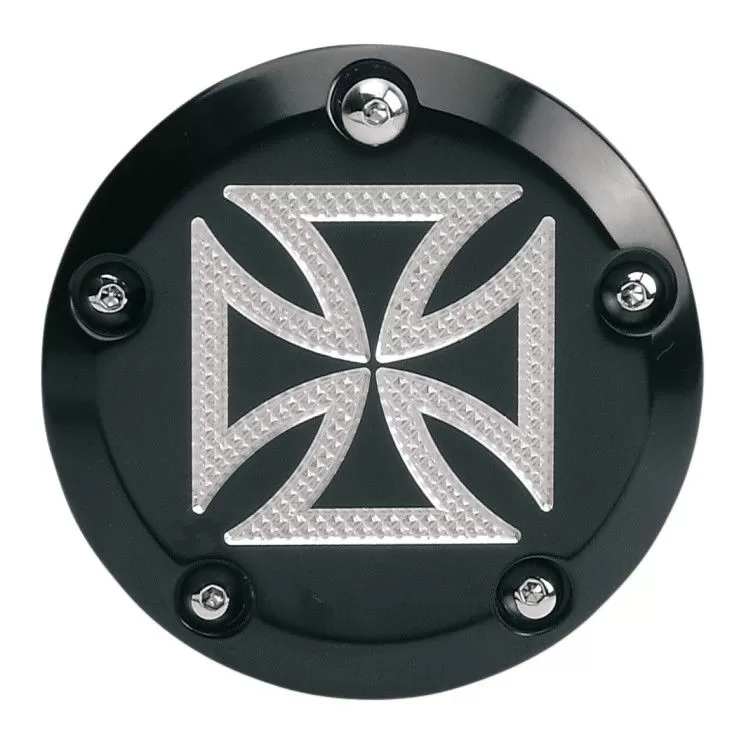 Accutronix Iron Cross 5 Hole Points Cover For Harley Twin Cam 1999-2017