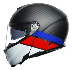 AGV Sportmodular Carbon Layer Helmet -Klim agv sportmodular carbon layer helmet matte carbon red blue 4