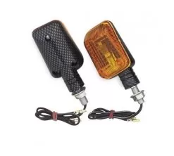 BikeMaster Universal Mini-Stalk Turn Signals -Klim bike master universal mini stalk turn signals carbon amber