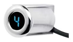 Dakota Digital 1000 Series Gear Indicator -Klim dakota digital1000 series gear indicator chrome housing blue display 2