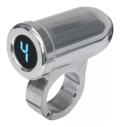 Dakota Digital 1000 Series Gear Indicator -Klim dakota digital1000 series gear indicator chrome housing blue display