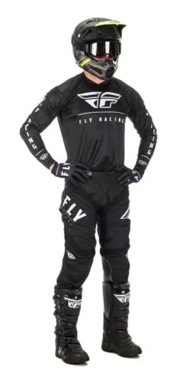 Fly Racing Lite Pants -Klim fly racing dirt lite pants black white 3