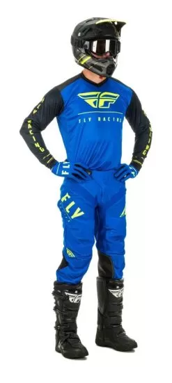 Fly Racing Lite Pants -Klim fly racing dirt lite pants blue black hi viz 3