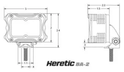 Heretic BA-2 2" LED Pod Lights - Dual Pack -Klim heretic2 led pod light dual pack 2