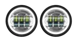 HogWorkz LED 4 1/2" Halomaker Passing Lamps For Harley -Klim hog workz led412 halomaker passing lamps for harley 4