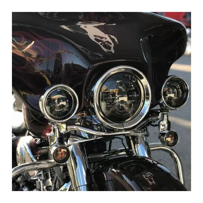 HogWorkz LED 7" Headlight And 4 1/2" Passing Lamps Kit For Harley 1994-2023 - Image 4