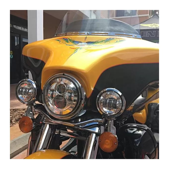 HogWorkz LED 7" Headlight And 4 1/2" Passing Lamps Kit For Harley 1994-2023 - Image 10