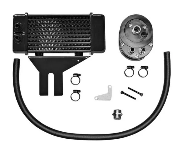 Jagg Horizontal Low Mount Oil Cooler Kit For Harley Dyna 1991-2017 1 Jagg Horizontal Low Mount Oil Cooler Kit For Harley Dyna 1991-2017