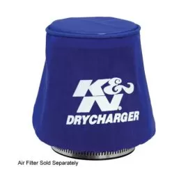 K&N Drycharger Air Filter Wrap - Round Tapered -Klim kn round tapered drycharger air filter wrap blue