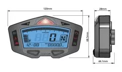 Koso Multifunction Dash Honda Grom 2014-2020 -Klim koso dash multi meter honda grom20142015 black 2