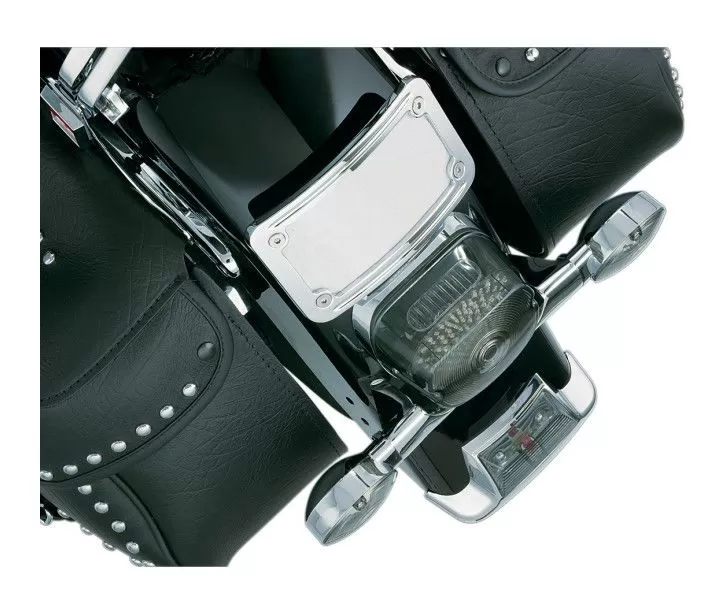 Kuryakyn Curved Laydown License Plate Frame Mount For Harley 1 Kuryakyn Curved Laydown License Plate Frame Mount For Harley