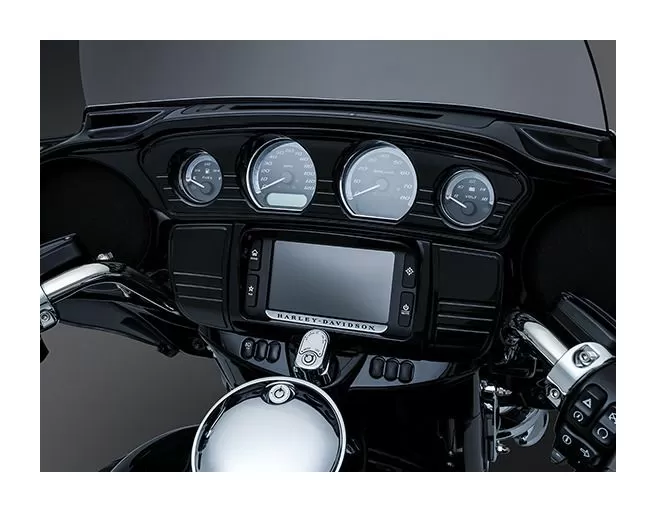 Kuryakyn Tri-Line Stereo Trim Deluxe For Harley Touring / Trike 2014-2023 - Image 2