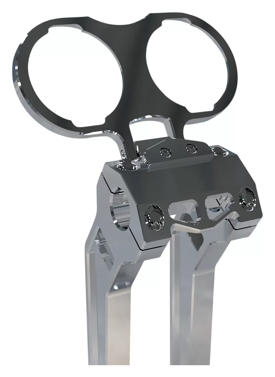 LA Choppers Dual Gauge Mount For Harley Dyna / Sportster 1999-2022 2 LA Choppers Dual Gauge Mount For Harley Dyna / Sportster 1999-2022 - Image 2