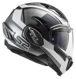 LS2 Valiant II Orbit Helmet -Klim ls2 helmets valiant ii orbit modular motorcycle helmet w sunshield jeans grey silver white 3