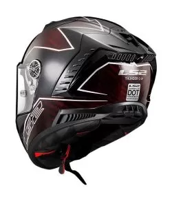 LS2 Thunder Carbon Lightning Helmet -Klim ls2 thunder carbon lightning helmet red grey black 2