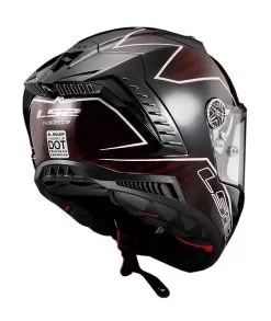 LS2 Thunder Carbon Lightning Helmet -Klim ls2 thunder carbon lightning helmet red grey black 4