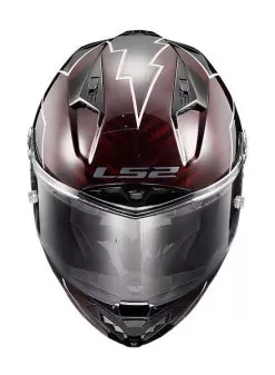 LS2 Thunder Carbon Lightning Helmet -Klim ls2 thunder carbon lightning helmet red grey black 5