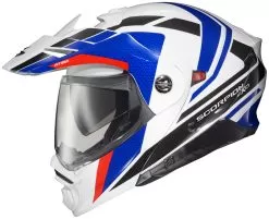 Scorpion EXO-AT960 Hicks Helmet -Klim scorpion exoat960 hicks helmet white blue red