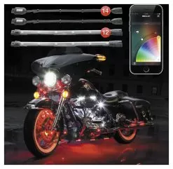 XKGlow XKChrome App Controled Light Kit / Motorcycle -Klim xk glow advanced chrome light kit 14 pod12 strip 1