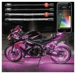 XKGlow XKChrome App Controled Light Kit / Motorcycle -Klim xk glow standard chrome app controlled light kit 1