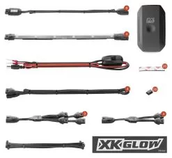 XKGlow XKChrome App Controled Light Kit / Motorcycle -Klim xk glow standard chrome app controlled light kit